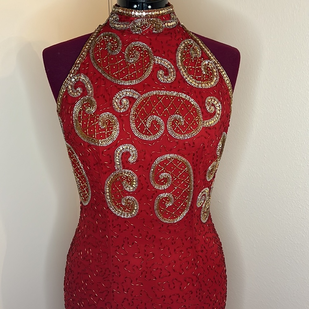 Vintage Ebony Spiegel beaded fancy gown